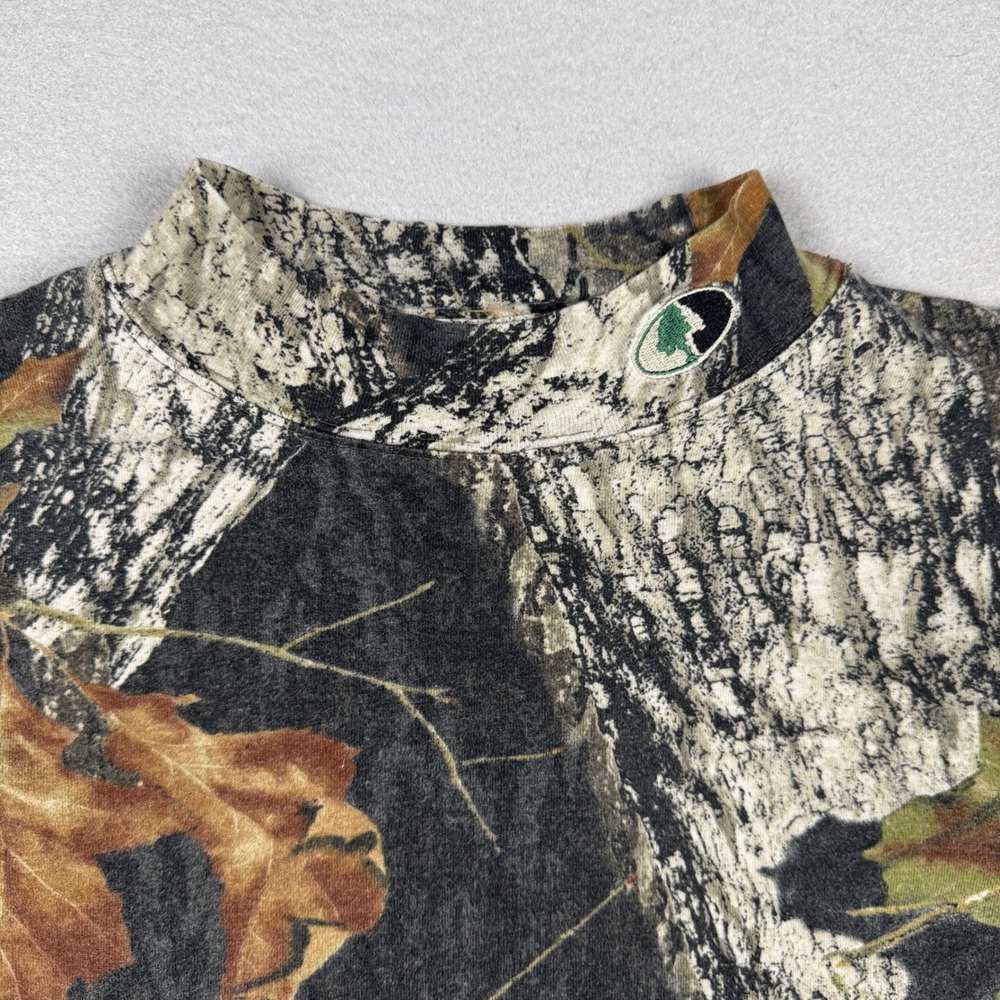 Russell Outdoors Explorer Mock Neck Camo Shirt Mens Medium Mossy Oak Break-Up - Picture 3 of 9